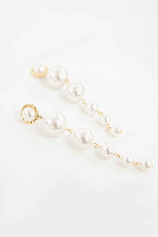 Lovoda Sun Pearl Dangle Earrings