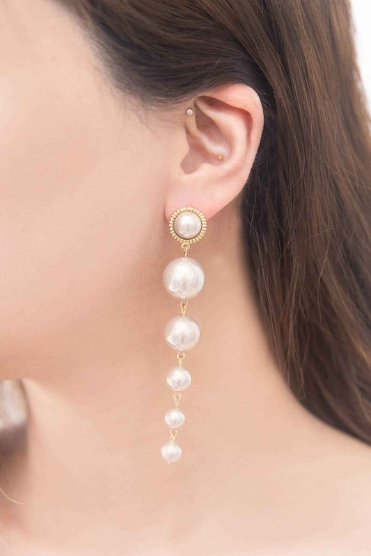 Lovoda Sun Pearl Dangle Earrings