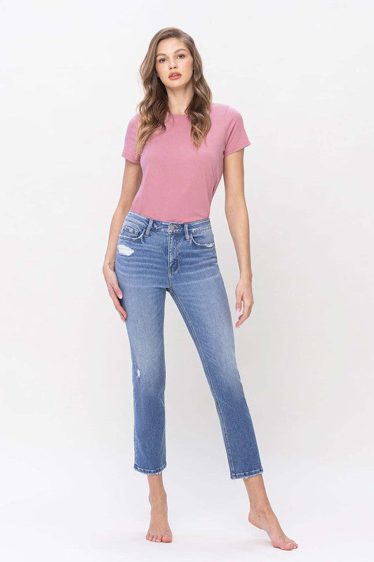 Flying Monkey High Rise Slim Straight Jeans WILLING