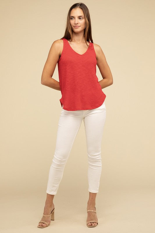 ZENANA V Neck Sleeveless Cami Top