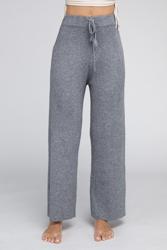 Nuvi Apparel Solid Knit Pants