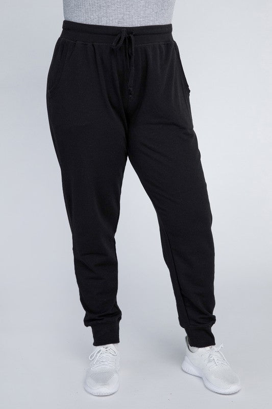 Load image into Gallery viewer, Ambiance Plus-Size Jogger Pants
