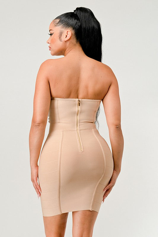 Athina Betting on you casual embellished bandage dress