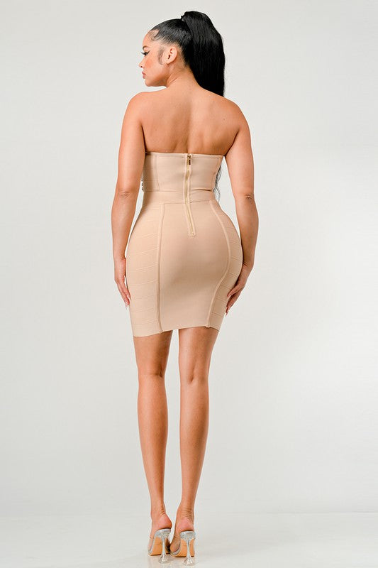 Athina Betting on you casual embellished bandage dress