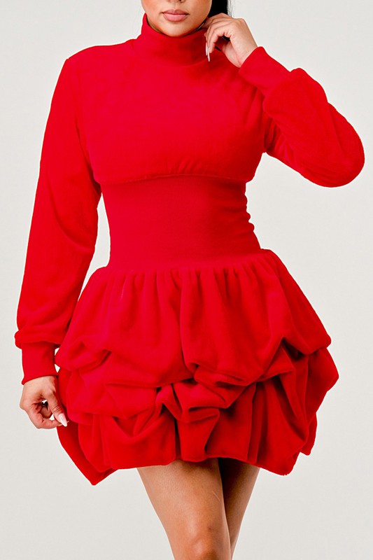 Athina Merry Go Around Ruffle long sleeve dress