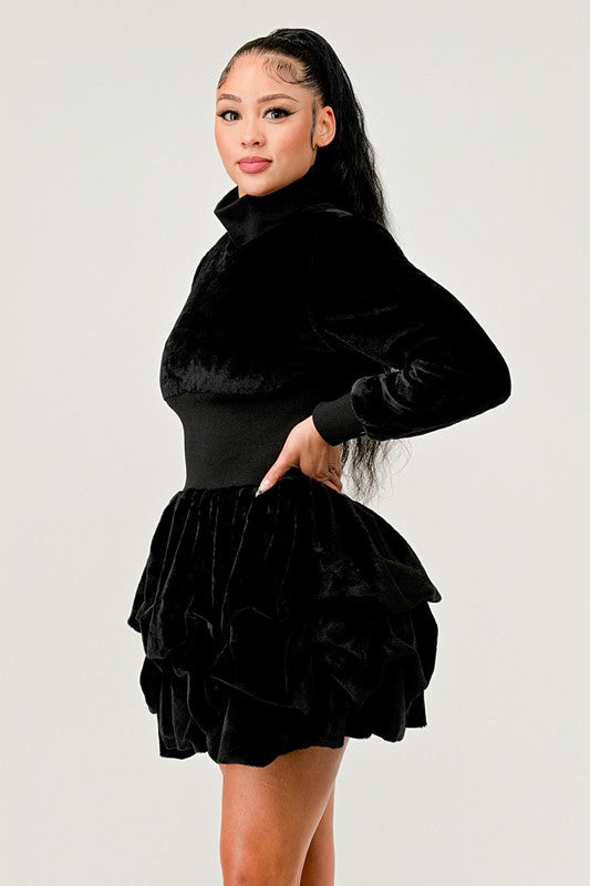 Athina Merry Go Around Ruffle long sleeve dress