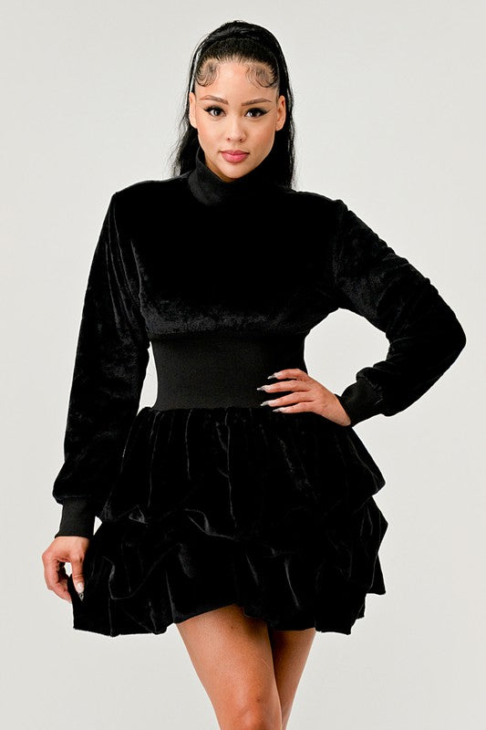 Athina Merry Go Around Ruffle long sleeve dress