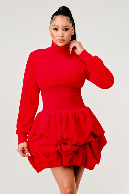 Athina Merry Go Around Ruffle long sleeve dress