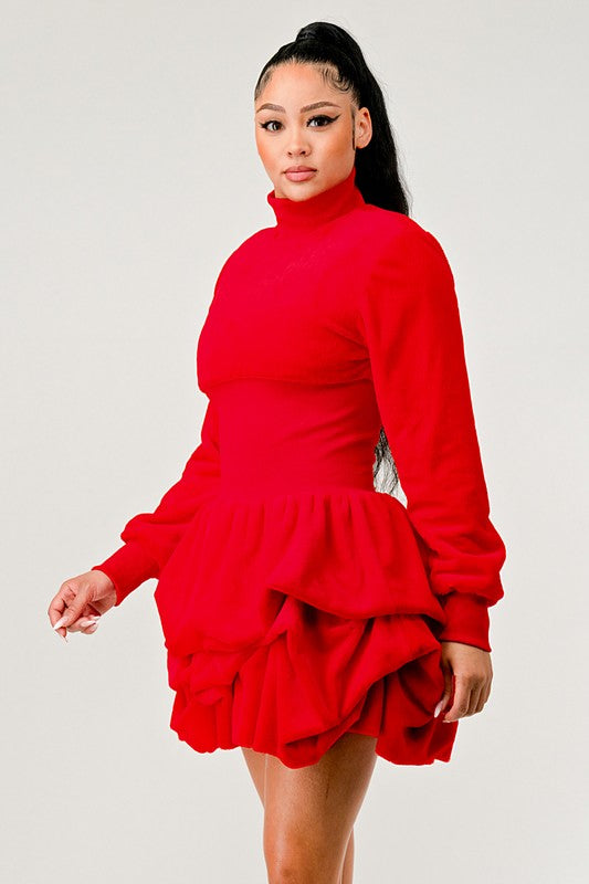 Athina Merry Go Around Ruffle long sleeve dress