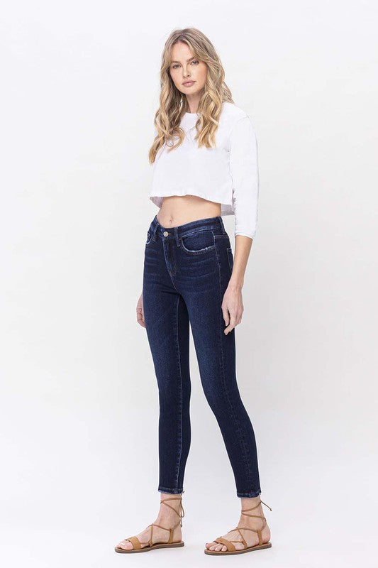 VERVET by Flying Monkey High Rise Ankle Skinny Jeans LIVELY