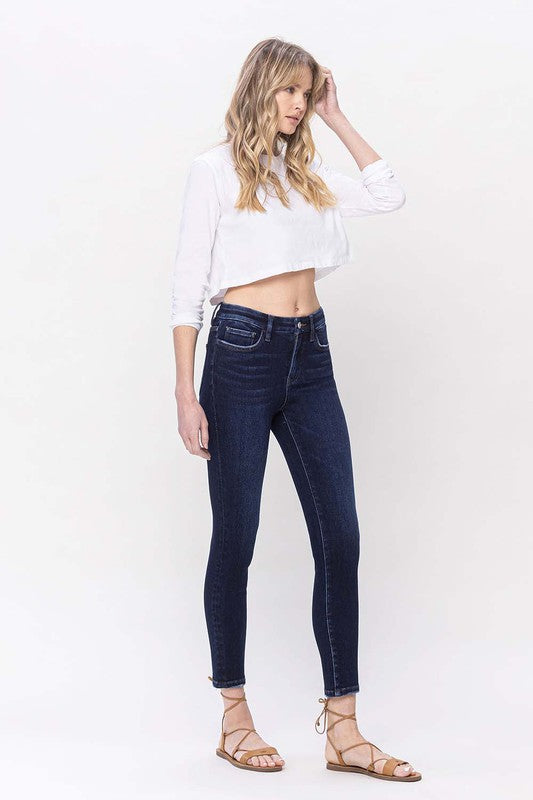 Load image into Gallery viewer, VERVET by Flying Monkey High Rise Ankle Skinny Jeans LIVELY
