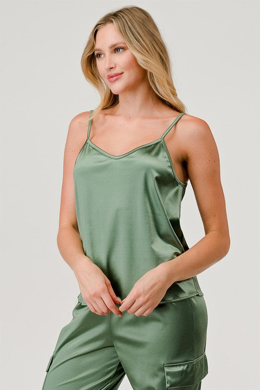 GeeGee Satin Tank Top