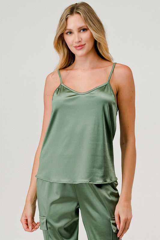 GeeGee Satin Tank Top