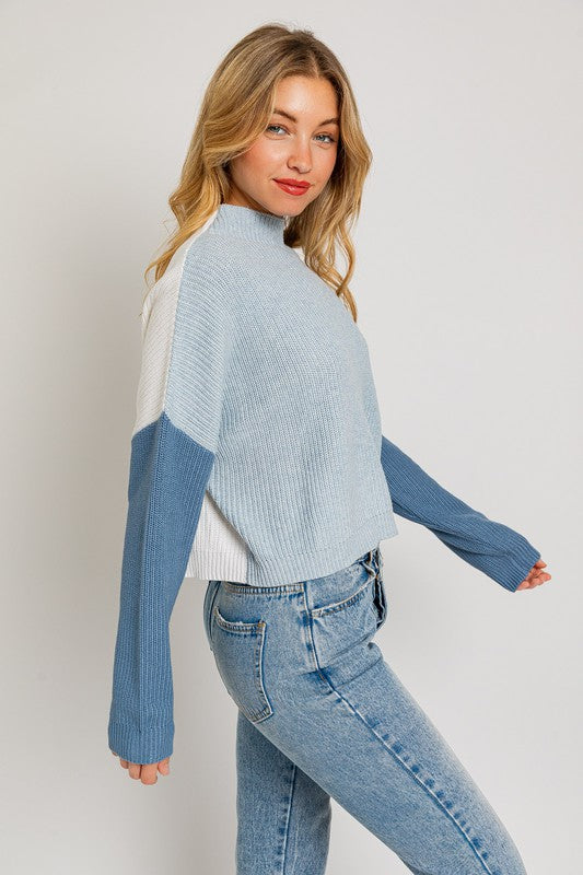 LE LIS Color Block Oversized Sweater