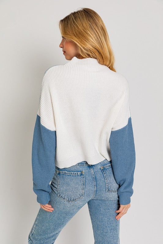 LE LIS Color Block Oversized Sweater