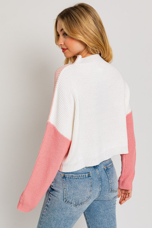 LE LIS Color Block Oversized Sweater