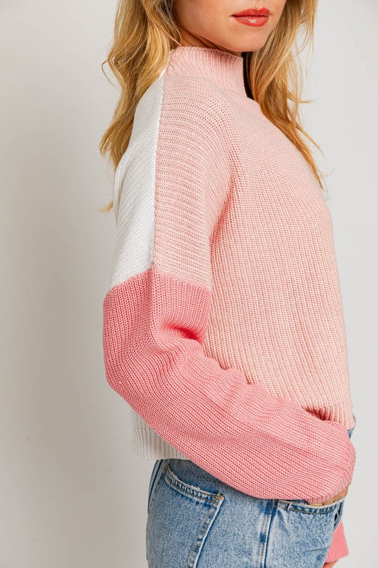 LE LIS Color Block Oversized Sweater