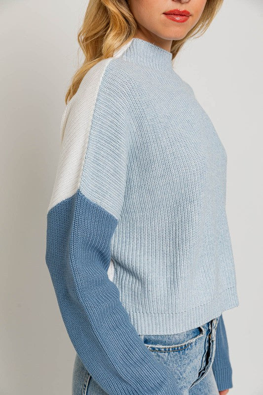 LE LIS Color Block Oversized Sweater