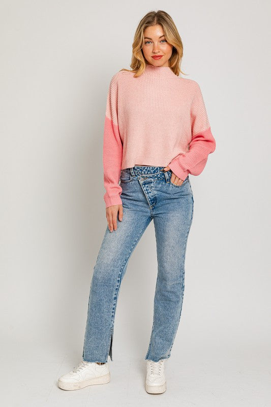 LE LIS Color Block Oversized Sweater