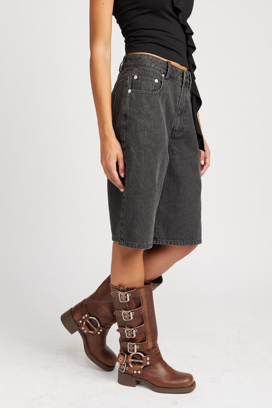 Load image into Gallery viewer, Emory Park DENIM BERMUDA SHORTS WITH POCKETS
