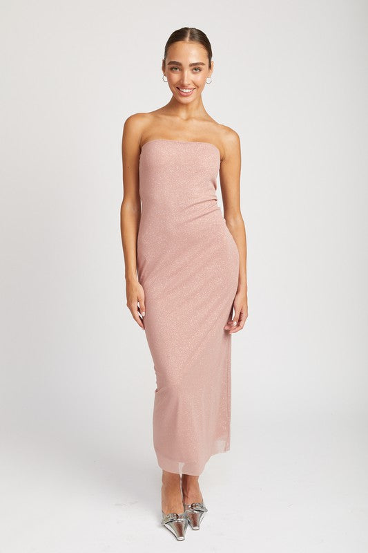 Load image into Gallery viewer, Emory Park GLITTER MAXI TUBE MAXI DRESS
