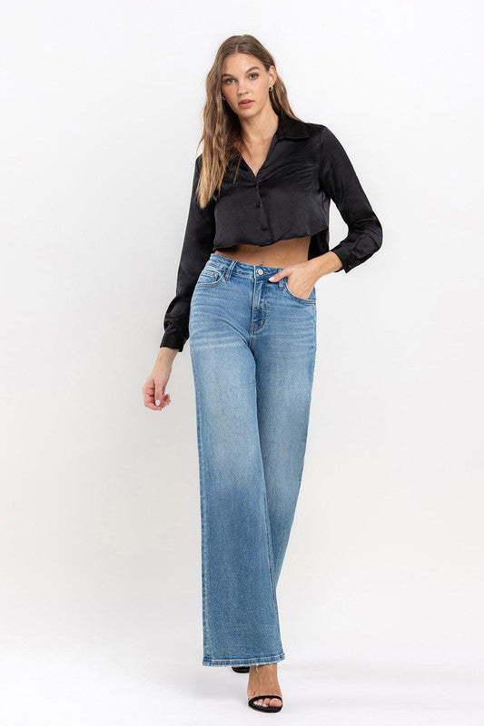 VERVET by Flying Monkey High Rise Wide Leg Jeans