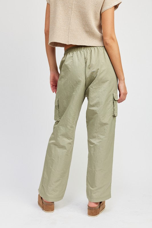 Emory Park STRAIGHT LEG PANTS WITH ELASTIC WAIST BAND