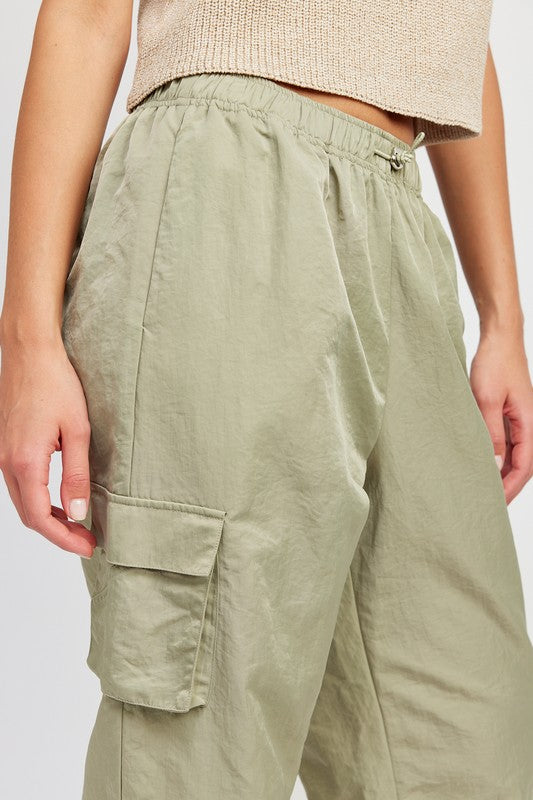 Emory Park STRAIGHT LEG PANTS WITH ELASTIC WAIST BAND