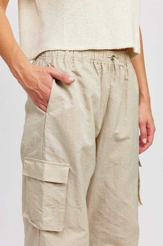 Emory Park STRAIGHT LEG PANTS WITH ELASTIC WAIST BAND