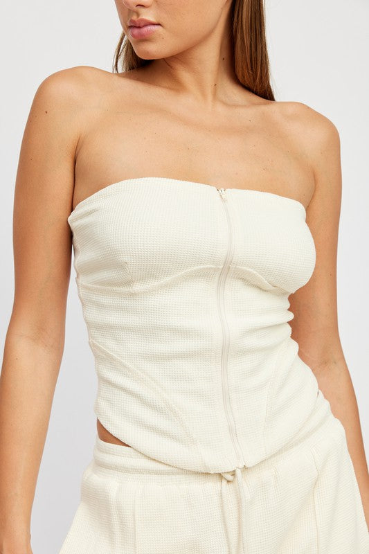 Emory Park ZIP UP TUBE TOP