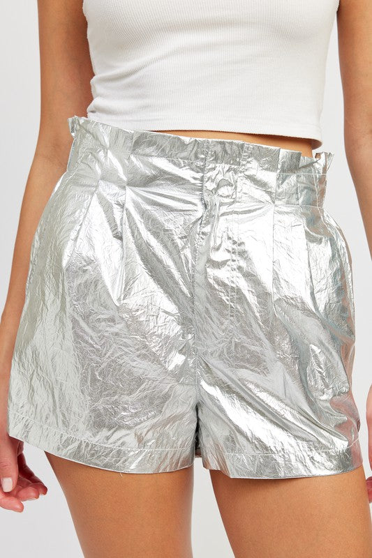 Emory Park PAPERBAG METALLIC SHORTS