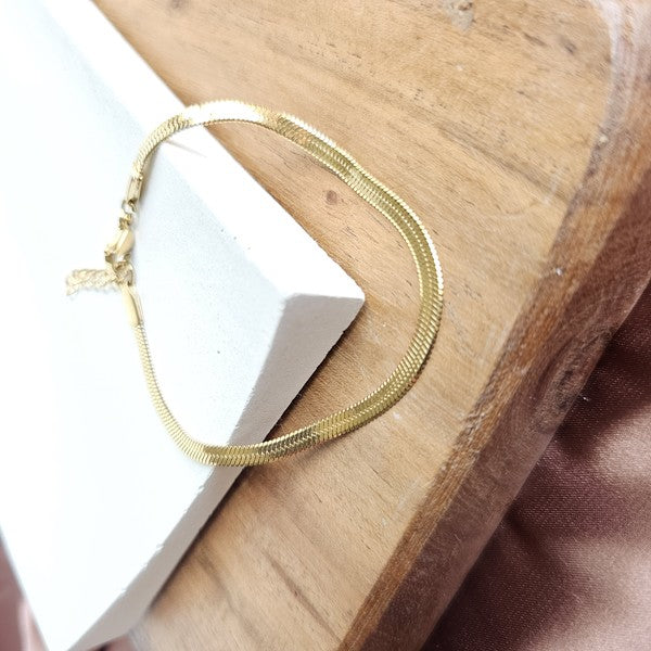 Spiffy & Splendid Luxe Gold Herringbone Bracelet