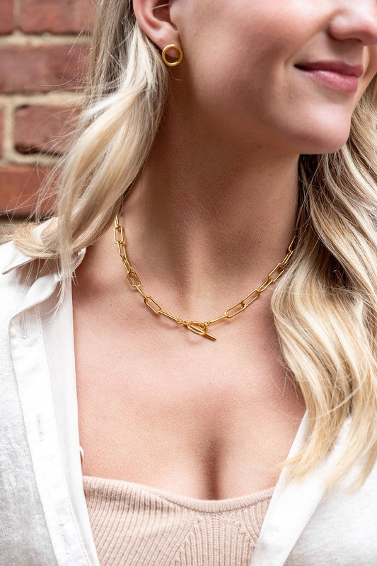 Load image into Gallery viewer, Spiffy &amp;amp; Splendid Luxe Gold Chunky Paperclip Chain - 20in
