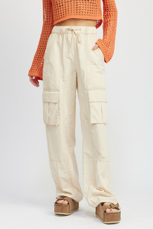 Emory Park Cargo Pants with Drawstrings