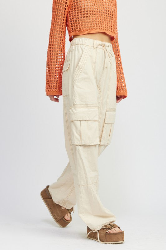 Emory Park Cargo Pants with Drawstrings