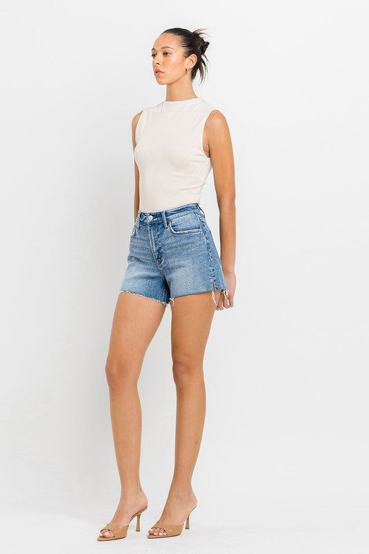 VERVET by Flying Monkey High Rise Side Slit A Line Shorts