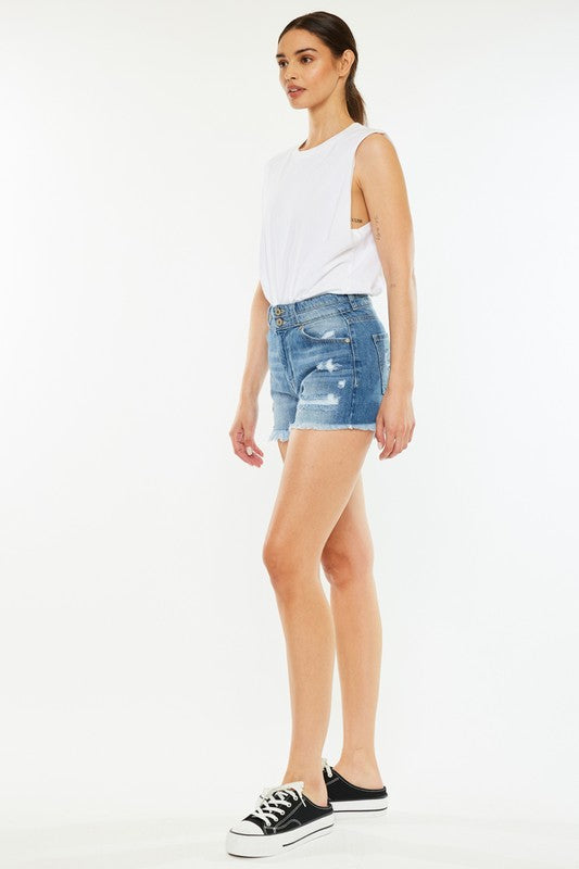 Kan Can High Rise Mom Shorts