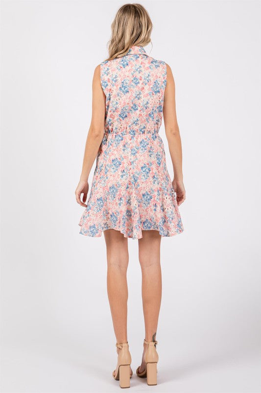 GeeGee Floral Eyelet Mini Dress