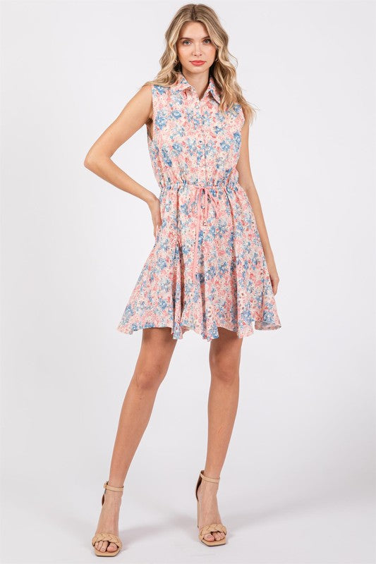 GeeGee Floral Eyelet Mini Dress