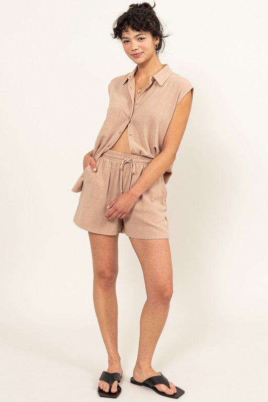 HYFVE Linen Shirt and Shorts Set