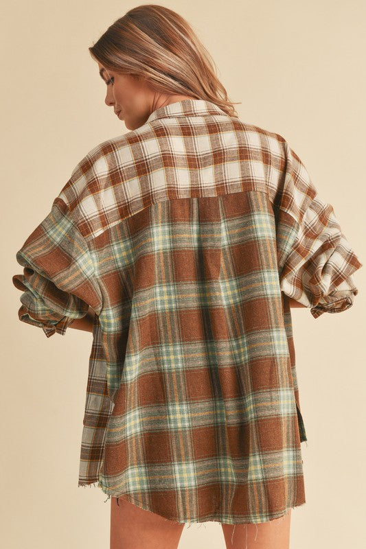 Aemi + Co Noelle Overszed Flannel Shirt