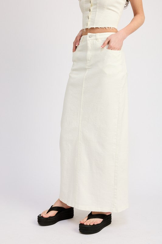 Emory Park MAXI PENCIL SKIRT WITH BACK SLIT