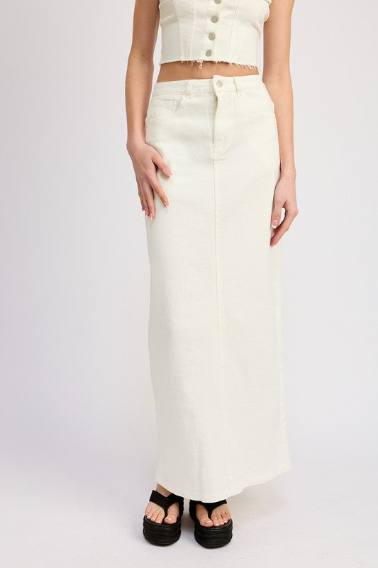 Emory Park MAXI PENCIL SKIRT WITH BACK SLIT