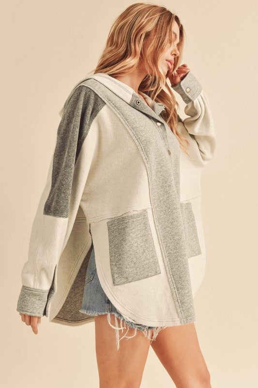 Aemi + Co Dove Hooded Pullover