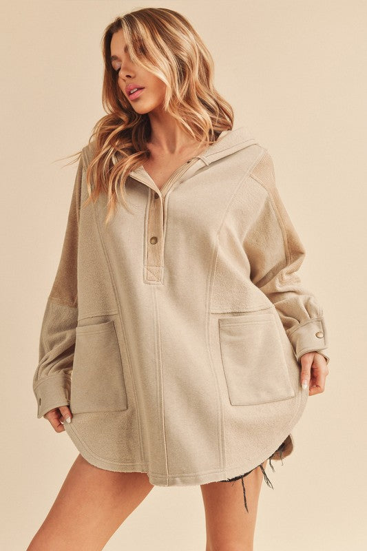 Aemi + Co Dove Hooded Pullover