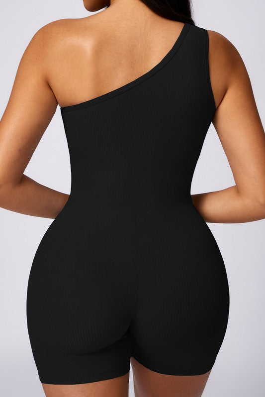 WonderXFans Oblique one-shoulder exercise fitness bodysuits