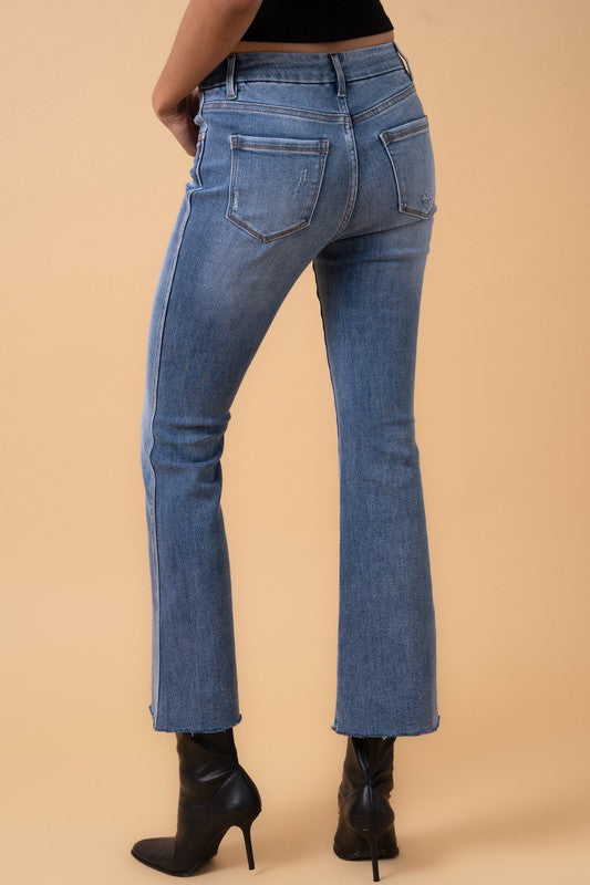 Insane Gene MID RISE CROP FLARE Jeans