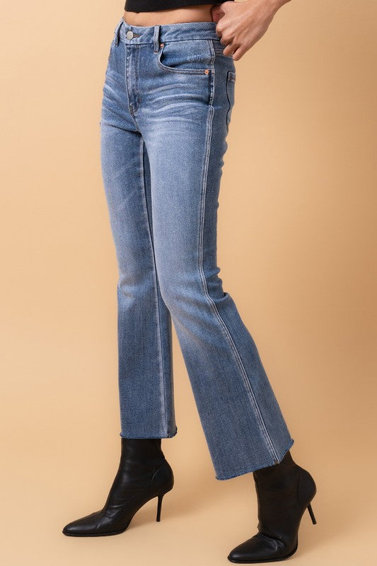 Insane Gene MID RISE CROP FLARE Jeans