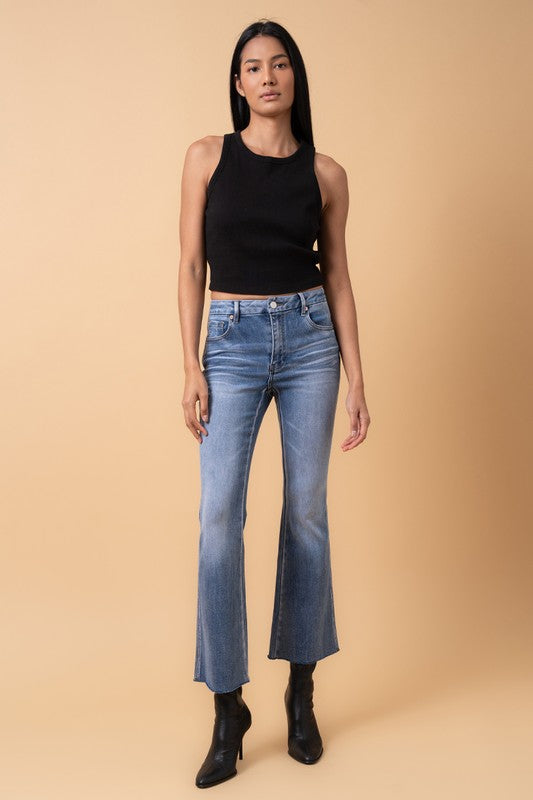 Insane Gene MID RISE CROP FLARE Jeans