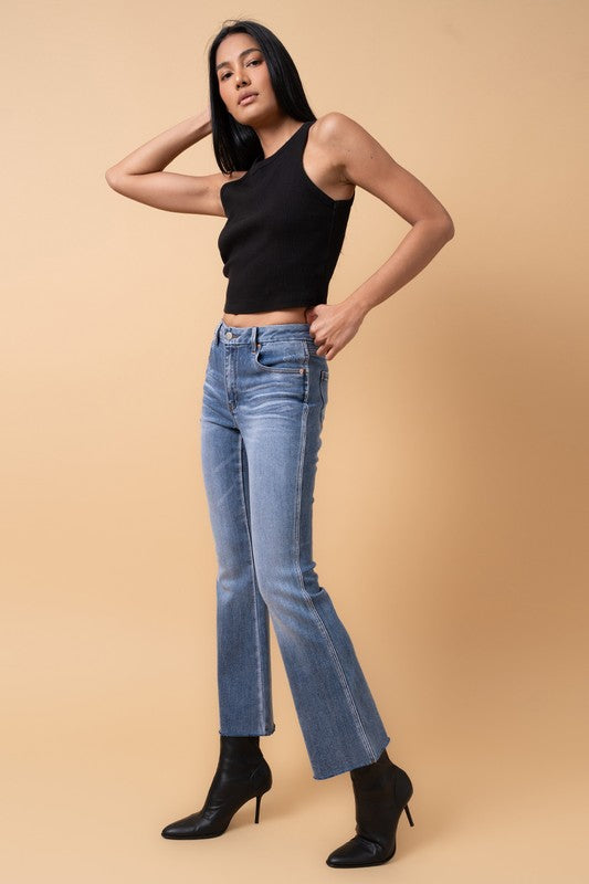 Insane Gene MID RISE CROP FLARE Jeans